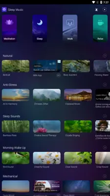 Sleep Music android App screenshot 1